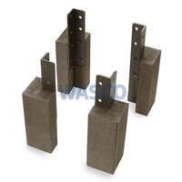 Evolar houtlook opstelvoetjes houtlook natuurlijk bruin h=100 mm (set a 4 stuks)