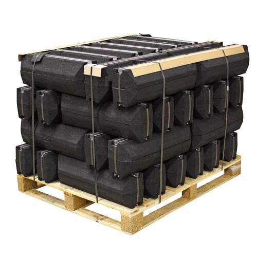 AircoBase installation beam recycled 400 mm rubber dampers incl. mounting M8 x 40 mm (pallet of 60 sets)
