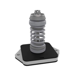 Senor anti-rollover metalen veervoet Grijs 6 tot 20kg