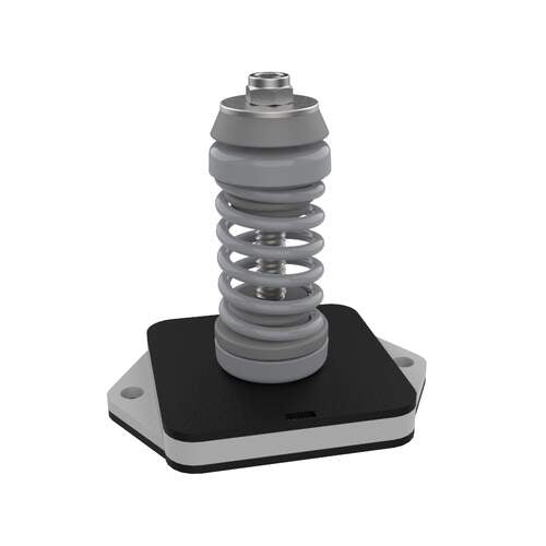 Senor anti-rollover metalen veervoet Grijs 6 tot 20kg