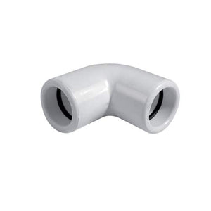 Universeel PVC druk bocht wit 90° Ø25 mm