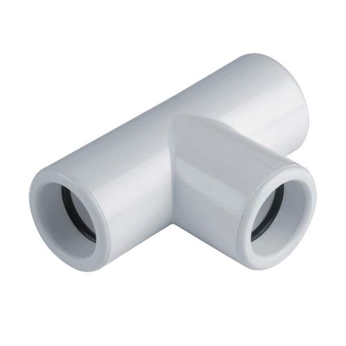 Universeel PVC druk T-stuk wit 90° Ø25 mm