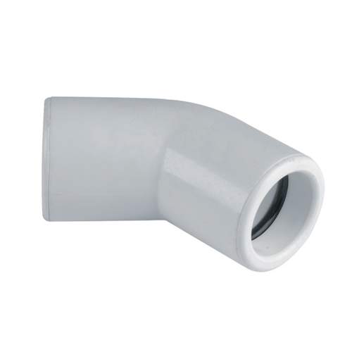 Universeel PVC druk bocht wit 45° Ø32 mm