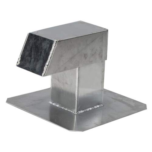 AircoExit aluminum roof duct 120 x 120 mm single height 130 mm