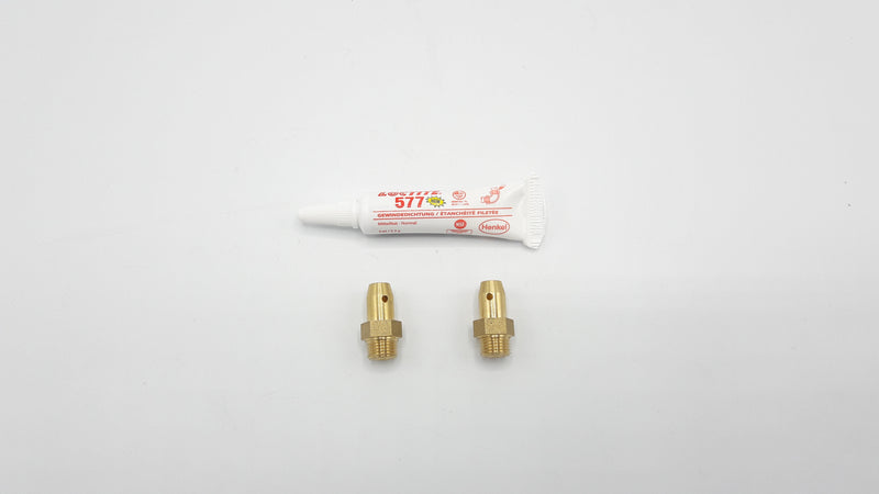 Drukmeetnippel 1/8" met loctite (2 stuks)