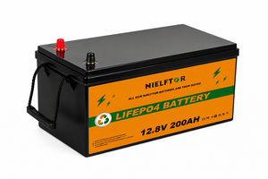 NIELFTOR 12.8V 200Ah 2,56 kW LiFePO4 Deep Cycle Batterij