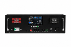 NIELFTOR 51.2V 100Ah 5.12 kW LiFePO4 Rackmount Thuisbatterij Energieopslag