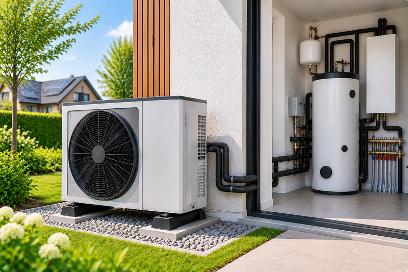 Lucht-Water Warmtepomp Installatie