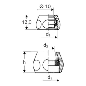 SL Klemschroefkoppeling, compleet 1/2" x 12mm, chroom