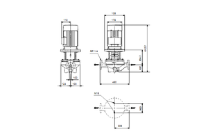 Inlinepomp TP 100-120/2-AI-F-A-BQQE 2.2kW 400D 50Hz