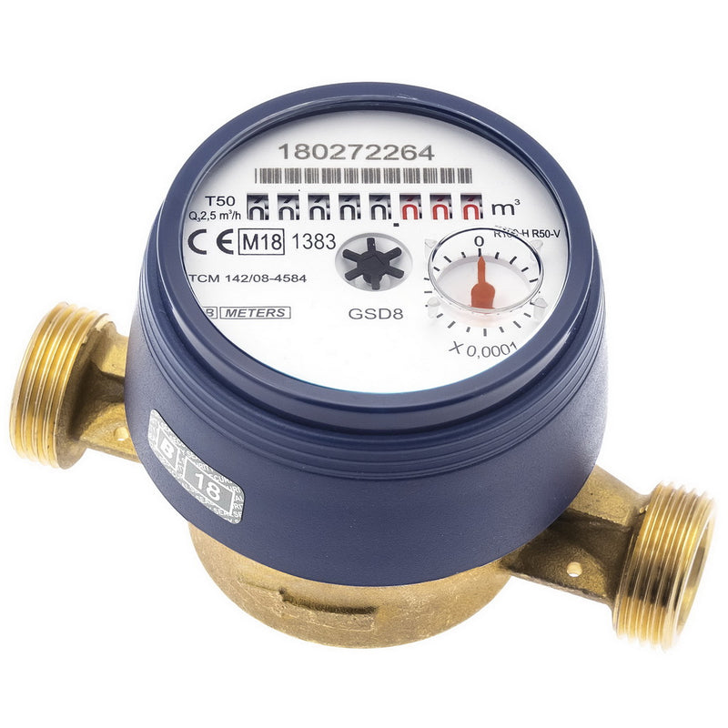 GSD8 1/2" AF koud watermeter maxT 50C Q3=2,5 m3/h DN15 L110