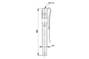 Bronpomp SQF 3A-10 MSF3 Rp1¼ cpl. 1.4 kW AC1x90-240V/DC30-300V