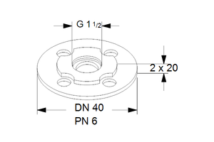 Adaptor A17 1 1/2"XDN 40 PN 6