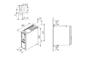 Frequency converter CUE 3x380-500V IP20 2,2kW