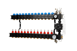 VTE composiet vloerverwarming verdeler  pomp Grundfos UPM3 13-groeps