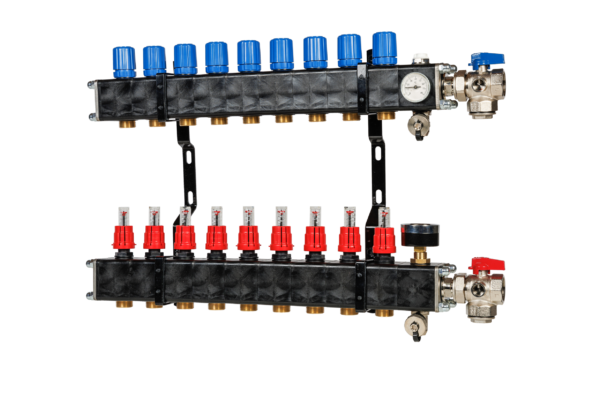 VTE open composiet vloerverwarming verdeler 9-groeps