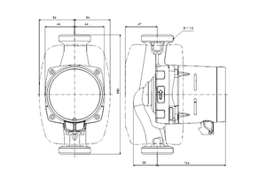 Circulatiepomp ALPHA2 25-80 180 1x230V 50Hz 6H