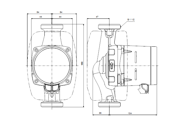 Circulatiepomp ALPHA2 25-80 180 1x230V 50Hz 6H