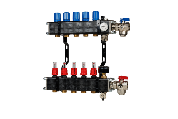 VTE open composiet vloerverwarming verdeler 5-groeps
