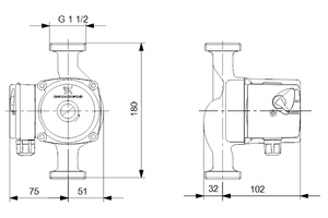 Tapwater circulatiepomp UPS 25-40 N 180 1x230V 50Hz 9H