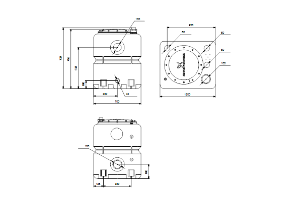 Opvoerinstallatie, Afvalwateropvangtank UNOLIFT.270.40.SEG TANK INCL.P