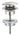 Waste set met push open plug