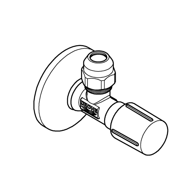 Hoekstopkraan 1/2"