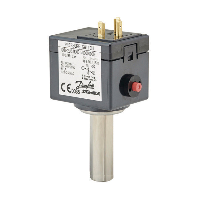 Pressostaat CKB-2UCBM5012 SAE 1/4" IP65 108bar hand reset Excl. DIN stekkerkapR744 (143bar mwp)