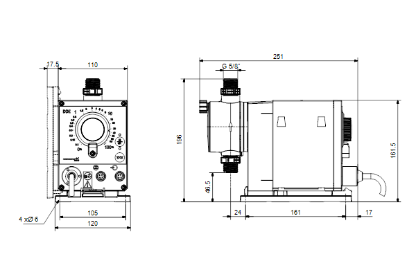 Doseerpomp DDE 6-10 B-PV/T/C-X-31U2U2FG