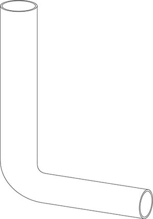 Pvc bocht 280 x 210 wit