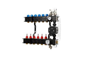 VTE composiet vloerverwarming verdeler  pomp Grundfos UPM3 6-groeps