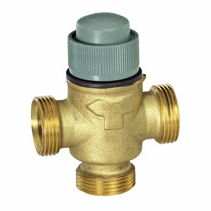 3-weg regelafsluiter, buitendraad, PN16, DN25, 2..130°C, lichthoogte 6
