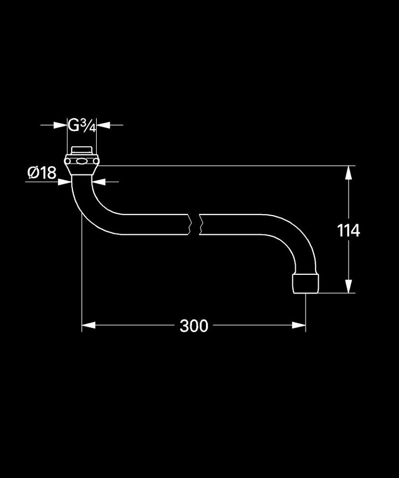 Draaibare S-uitloop