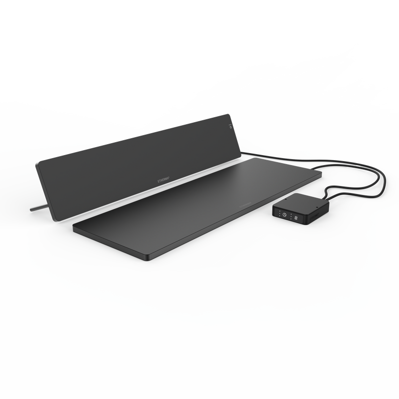 Werkplekverwarming, Set bestaande uit LAVA-DESK TOP & SUB, Zwart, 230V