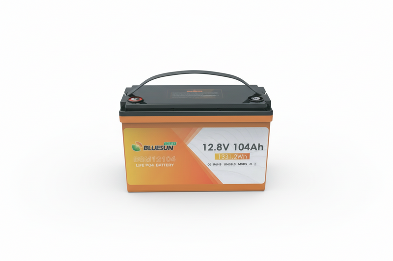 Bluesun 12.8V 104Ah LiFePO4 Batterij Met Hoge Ontlaadsnelheid