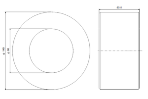 Connecting piece set PN16 DN80x80-2x82mm