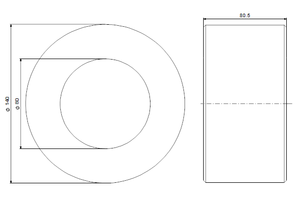 Connecting piece set PN16 DN80x80-2x82mm