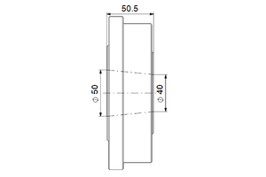 Connecting piece set PN16 DN50x40-2x52mm