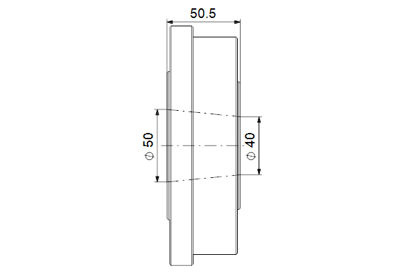 Connecting piece set PN16 DN50x40-2x52mm