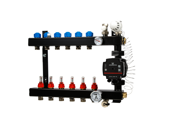 In-line verd. 6-gr. e.c, Grundfos UPM3 aansl. 1/2"inreg.