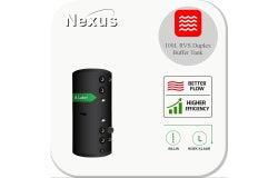 Nexus RVS Buffertank InLine 100L Zwart voor Warmtepompen en Verwarming