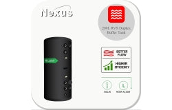 Nexus RVS Buffertank InLine 200L Zwart voor Warmtepompen en Verwarming