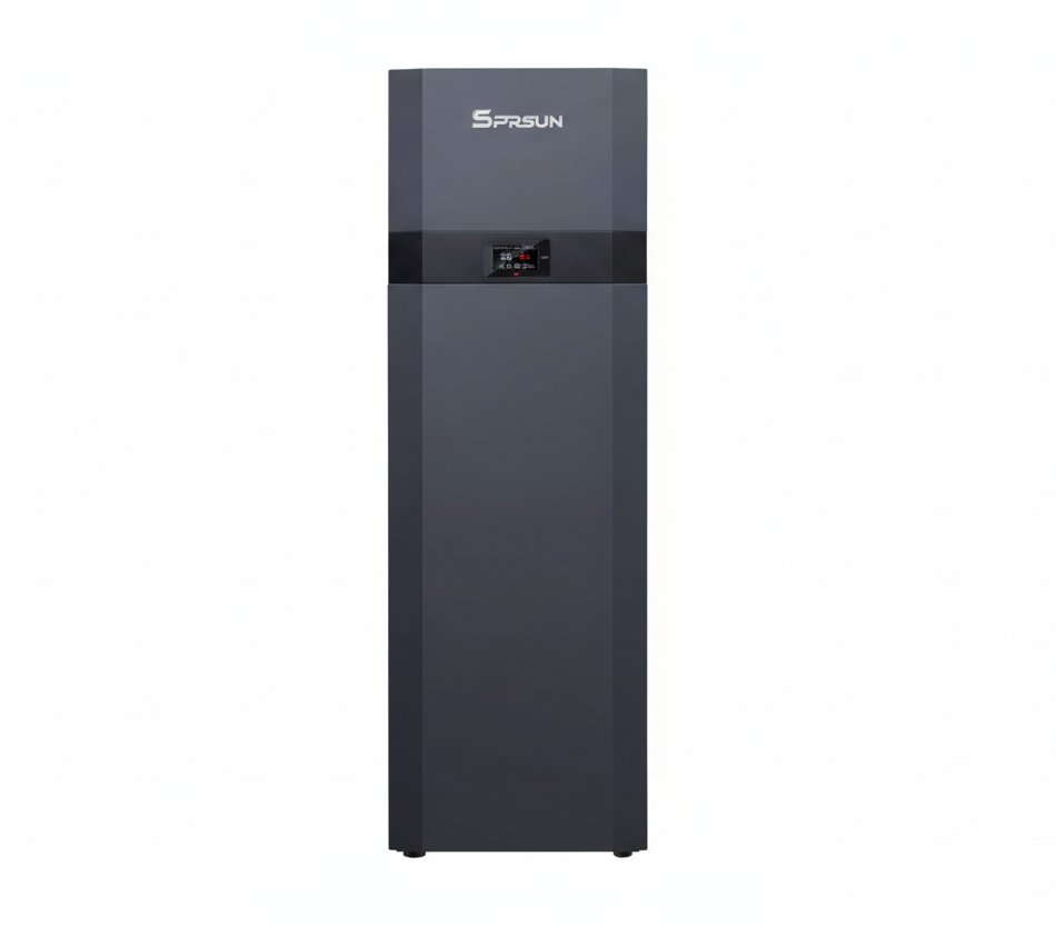 Overzicht SPRSUN warmtepomp installatie en monitoring door New Heating