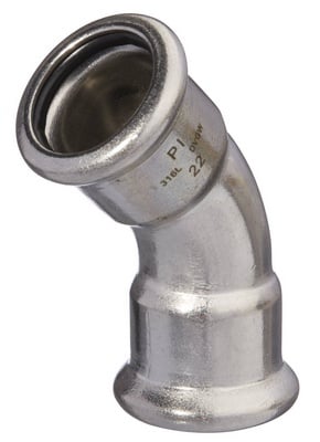 M-PRESS INOX  BOCHT45° FF 15 x 15