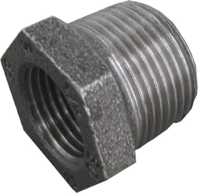 ZWARTE FITTING REDUCTIE NR 241 3/4" x 3/8"MF