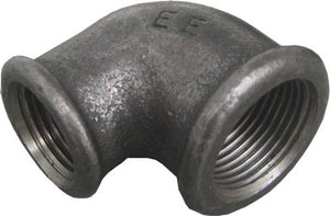 ZWARTE FITTING KNIE 90° NR 90 1" x 3/4"FF