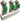 GEMONTEERDE VERDELER 4/4"- 5 AANSL. 16/2 -GROEN