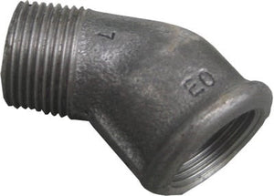 ZWARTE FITTING KNIE 45° NR 121 3/4"MF