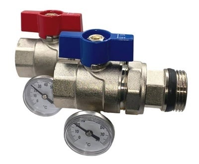 RECHTE KRAAN 4/4"  BL VR INOX VERDELER