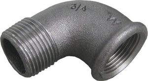 ZWARTE FITTING KNIE 90° NR 92 1/2"MF